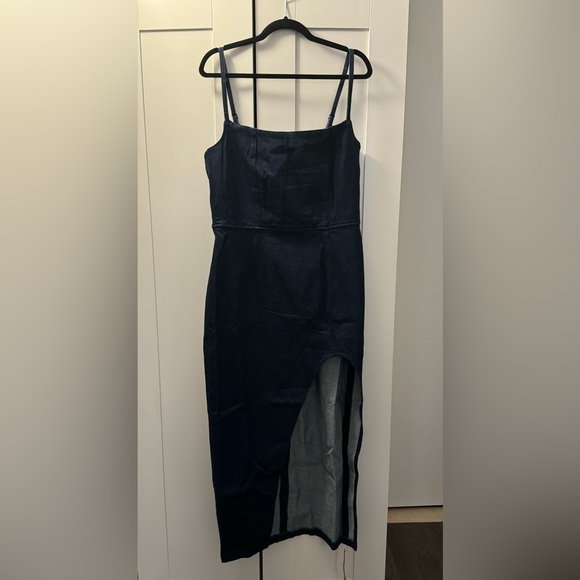 NWT Reformation Grazia Denim Midi Dress - Picture 2 of 4